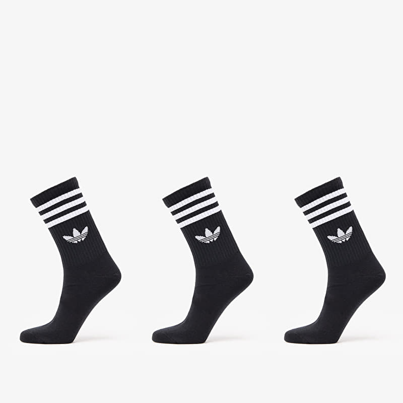 Socken adidas 3 Stripes Crew Sock 3-Pack Black/ Black/ Black
