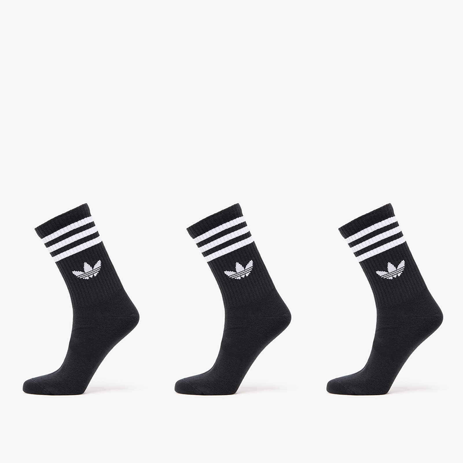 Ponožky adidas 3 Stripes Crew Sock 3-Pack Black/ Black/ Black