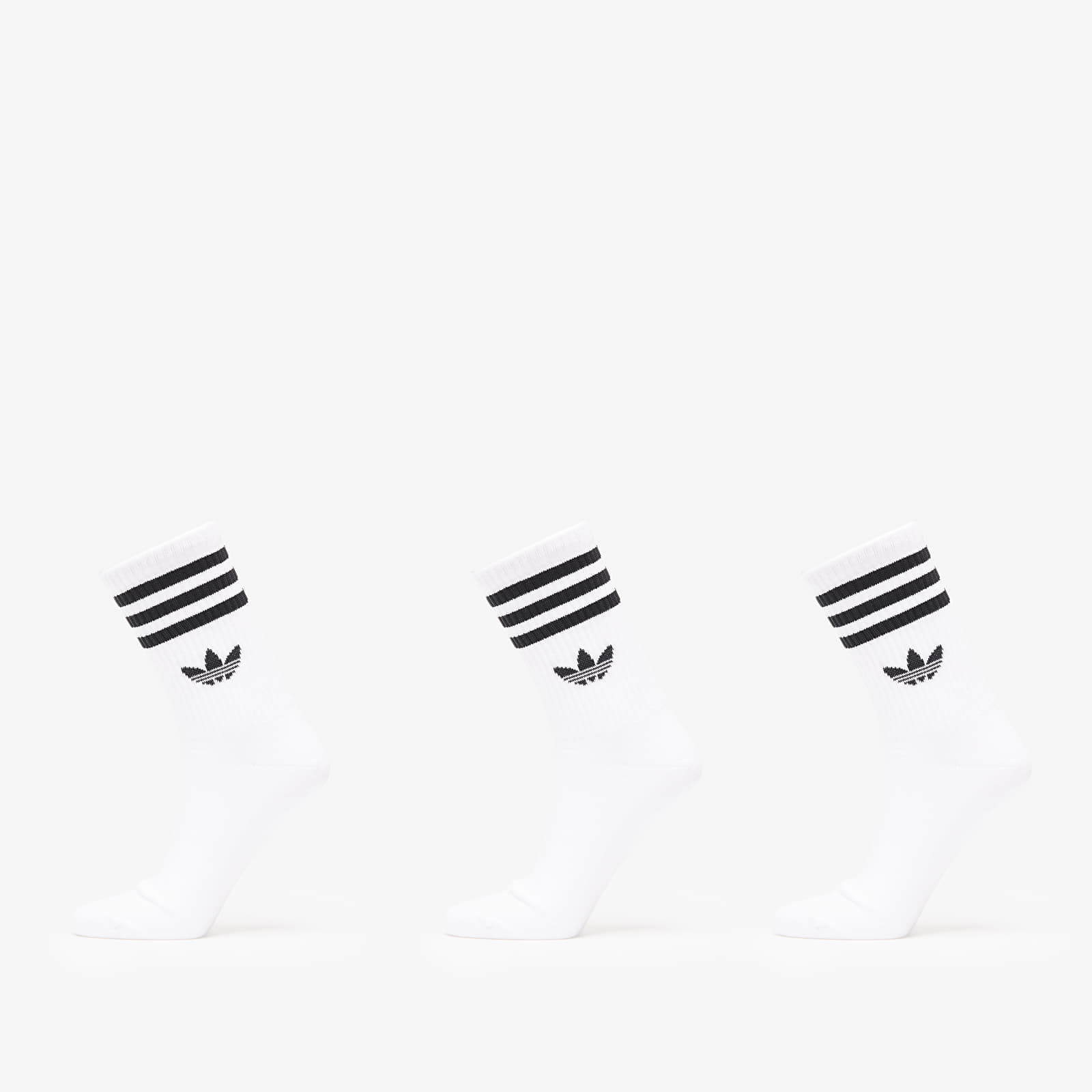 adidas 3 Stripes Crew Socks 3-Pack White/ White/ White XL
