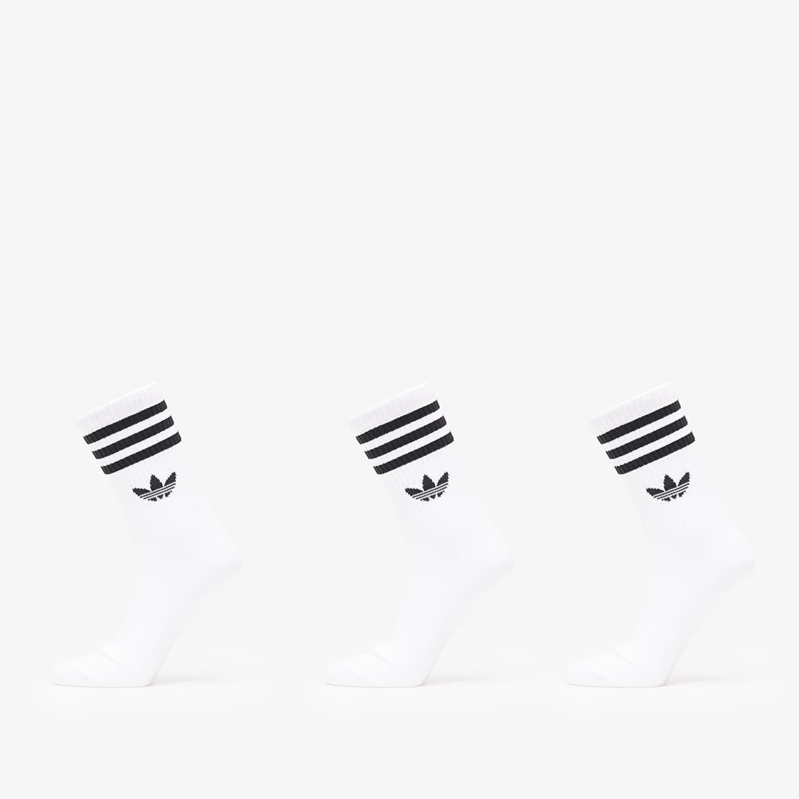 Ponožky adidas 3 Stripes Crew Socks 3-Pack White/ White/ White
