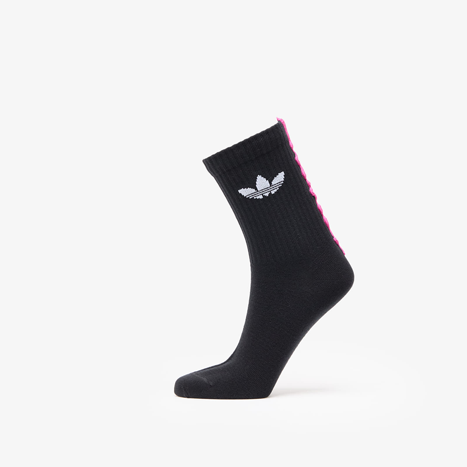 Sokid adidas Ruffle Crew Socks 2-Pack Black/ Black