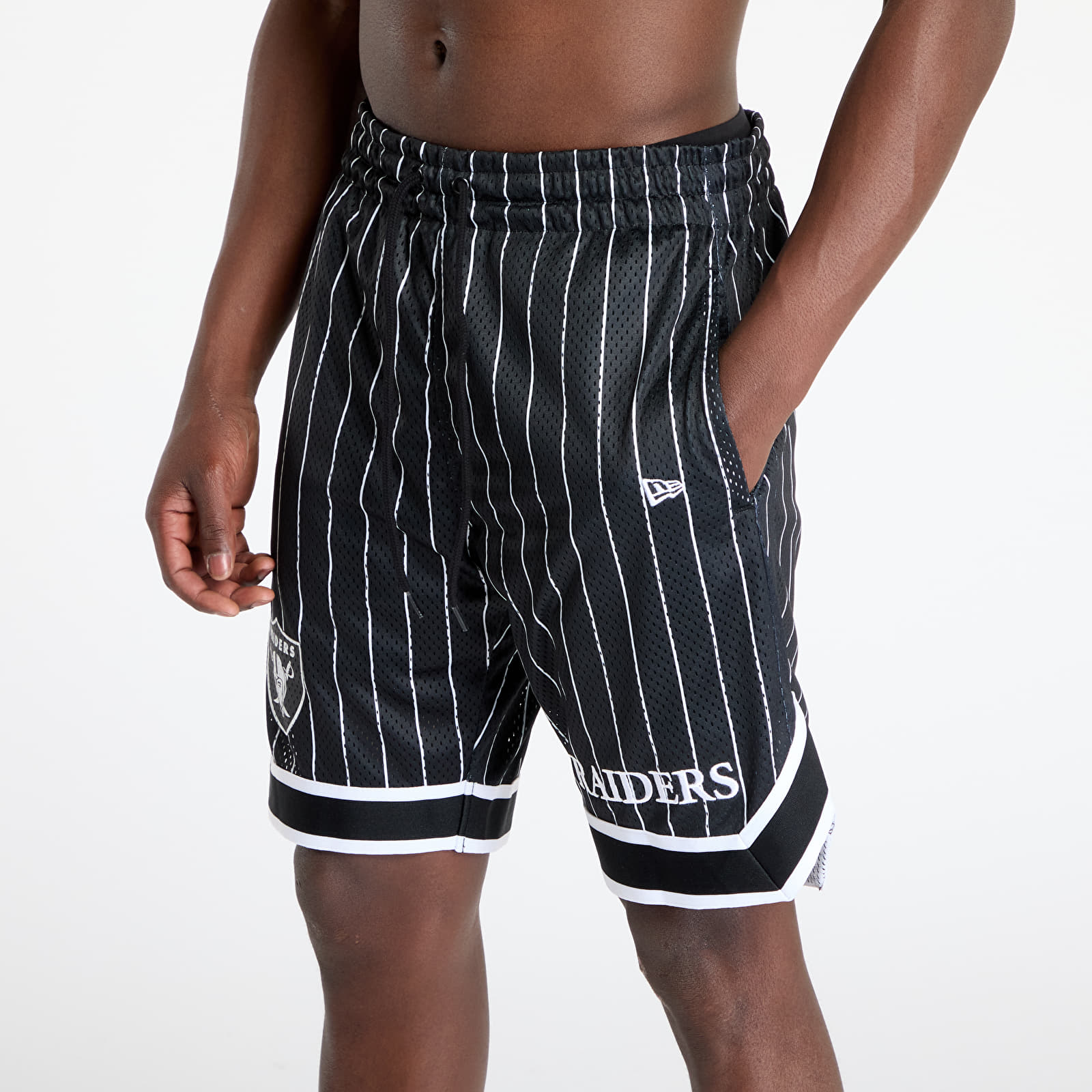 Pantalones cortos New Era Las Vegas Raiders NFL Pinstripe Short Black