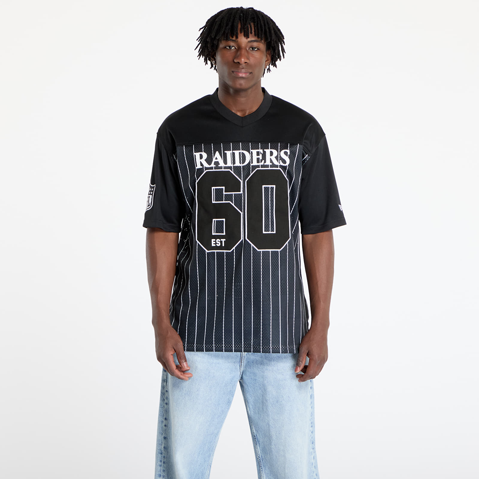 Фланелки New Era Las Vegas Raiders NFL Pinstripe Jersey UNISEX Black