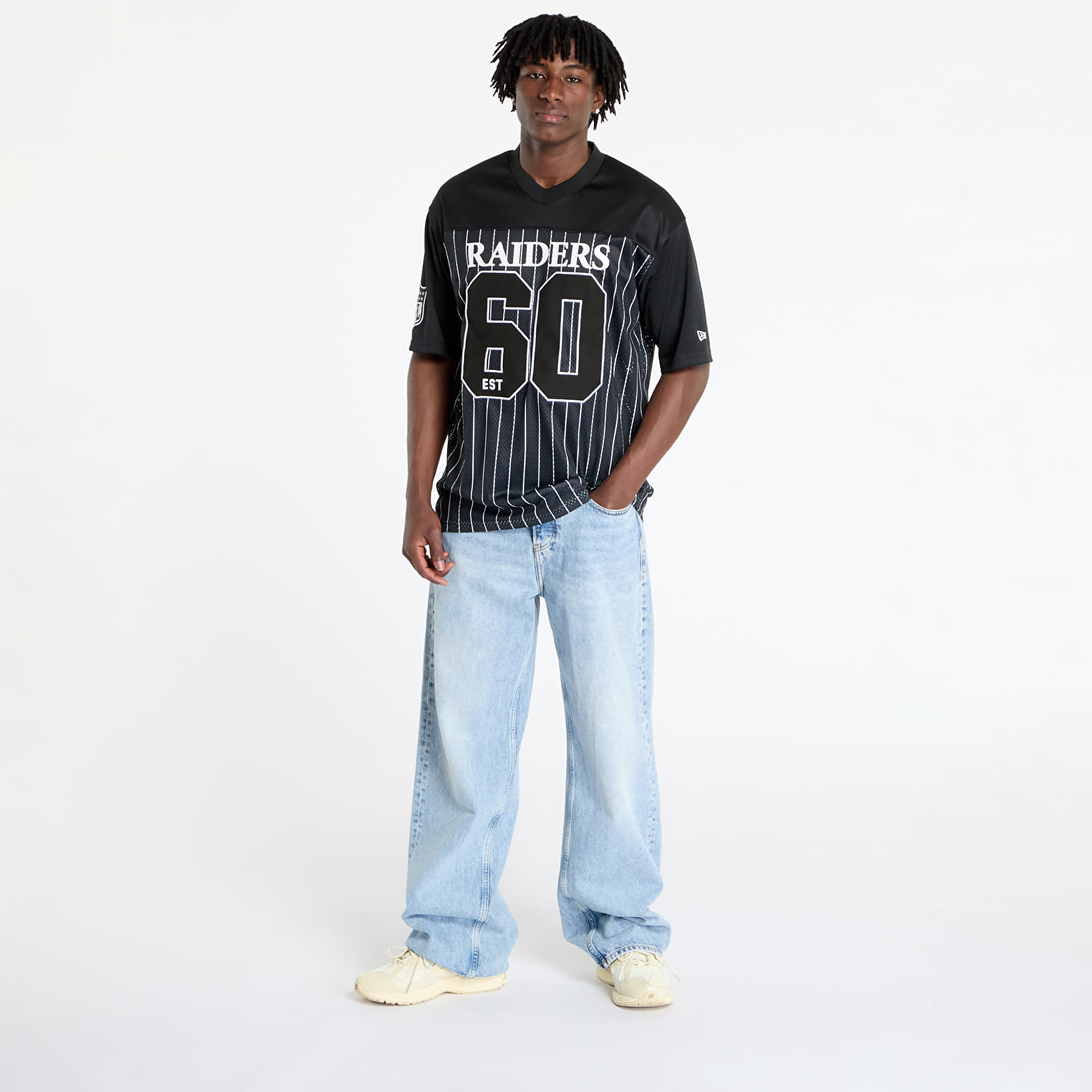 Фланелки New Era Las Vegas Raiders NFL Pinstripe Jersey UNISEX Black