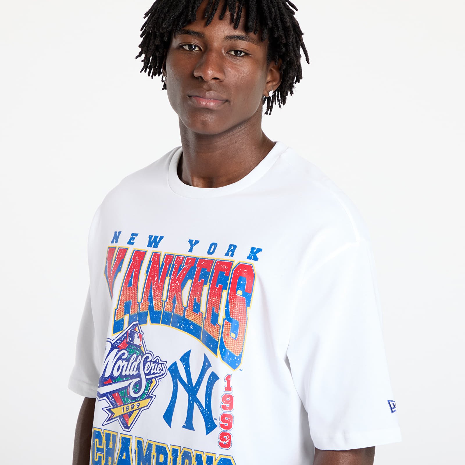 Férfi pólok New Era New York Yankees World Series Oversized Tee UNISEX White