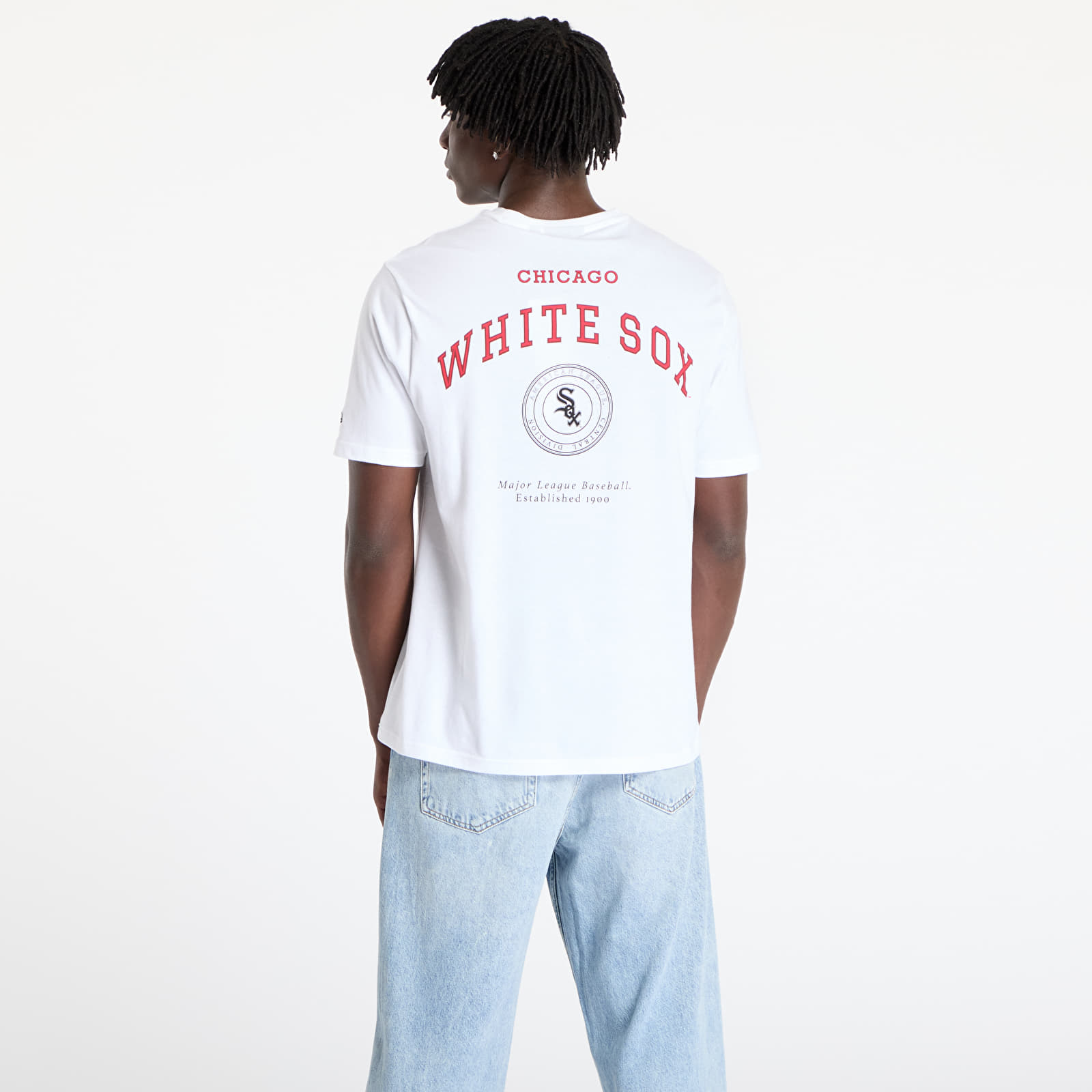 Meeste T-särgid New Era Chicago White Sox Arch Graphic Regular Tee UNISEX White