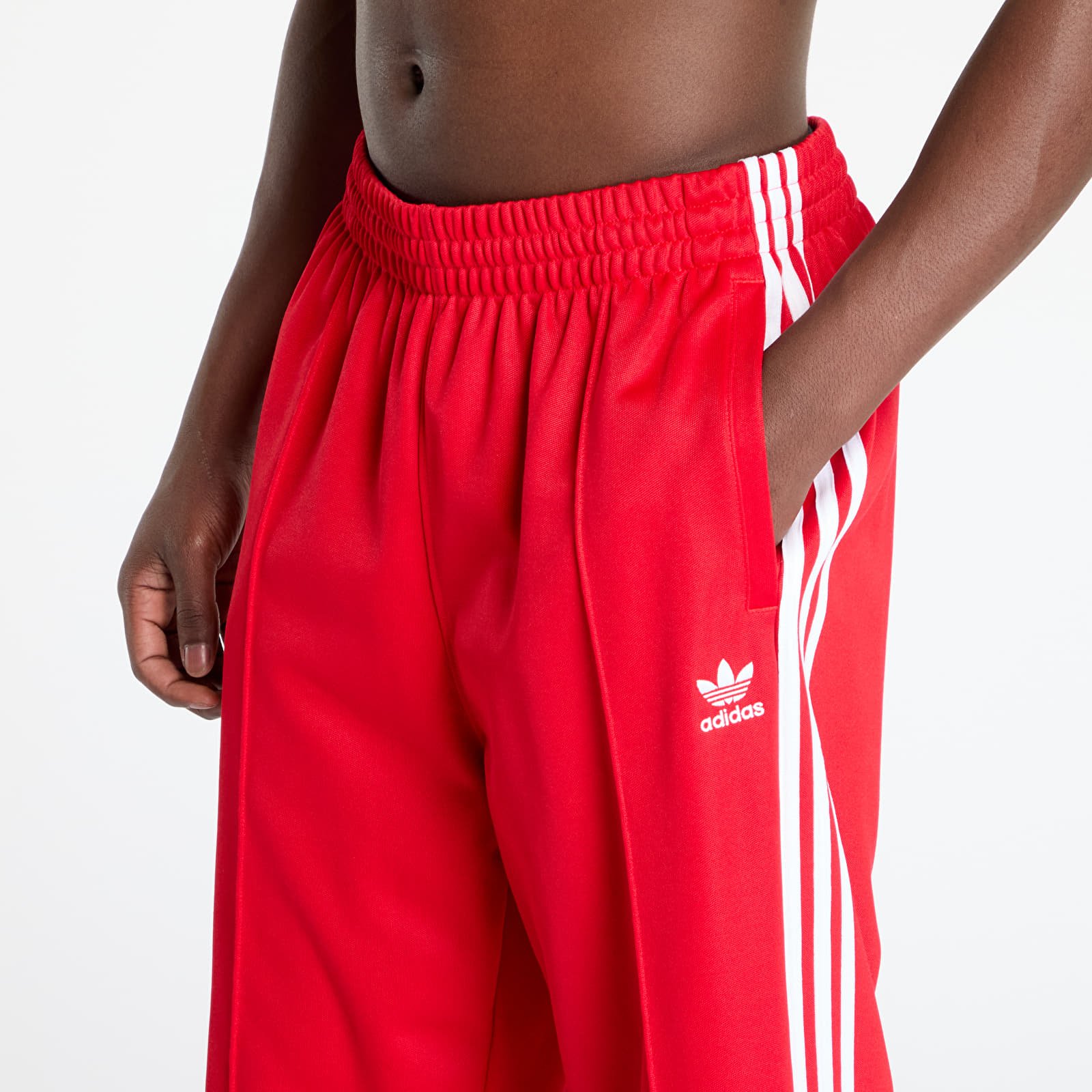 Nadrágok adidas Adicolor Baggy Fit Firebird Track Pants Better Scarlet/ Medium Grey Heather