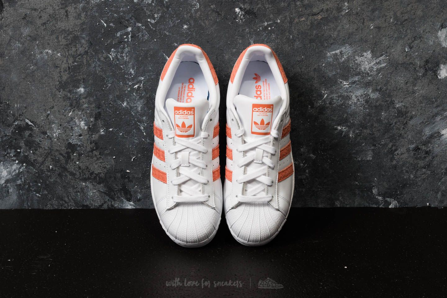 Sko til kvinder adidas Superstar W Ftw White/ Chalk Coral/ Off White