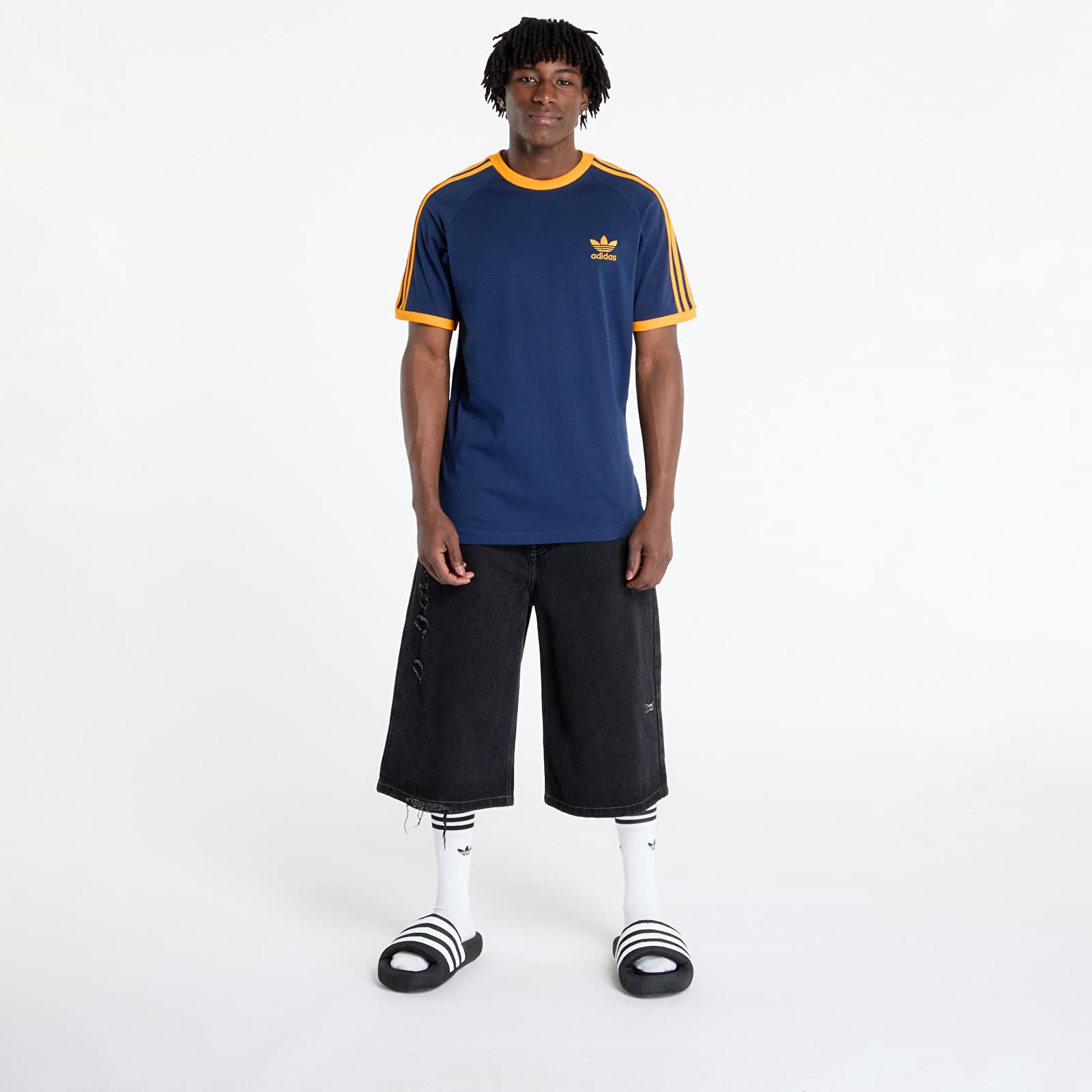 T-shirts adidas Adicolor Classics 3-Stripes T-Shirt Night Indigo/ Crew Orange