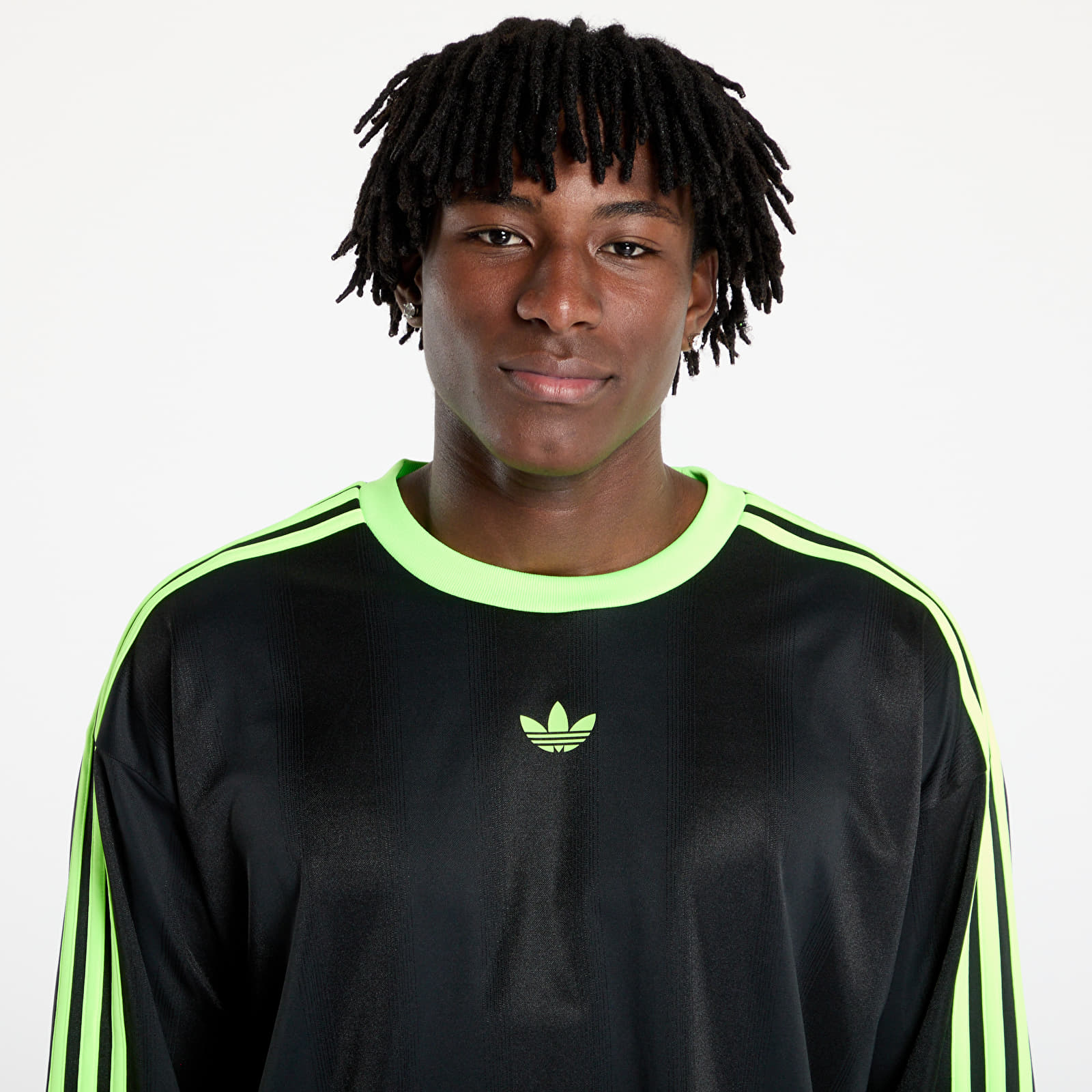 T-Shirts adidas Jacquard Longsleeve Jersey Black/ Siggnr