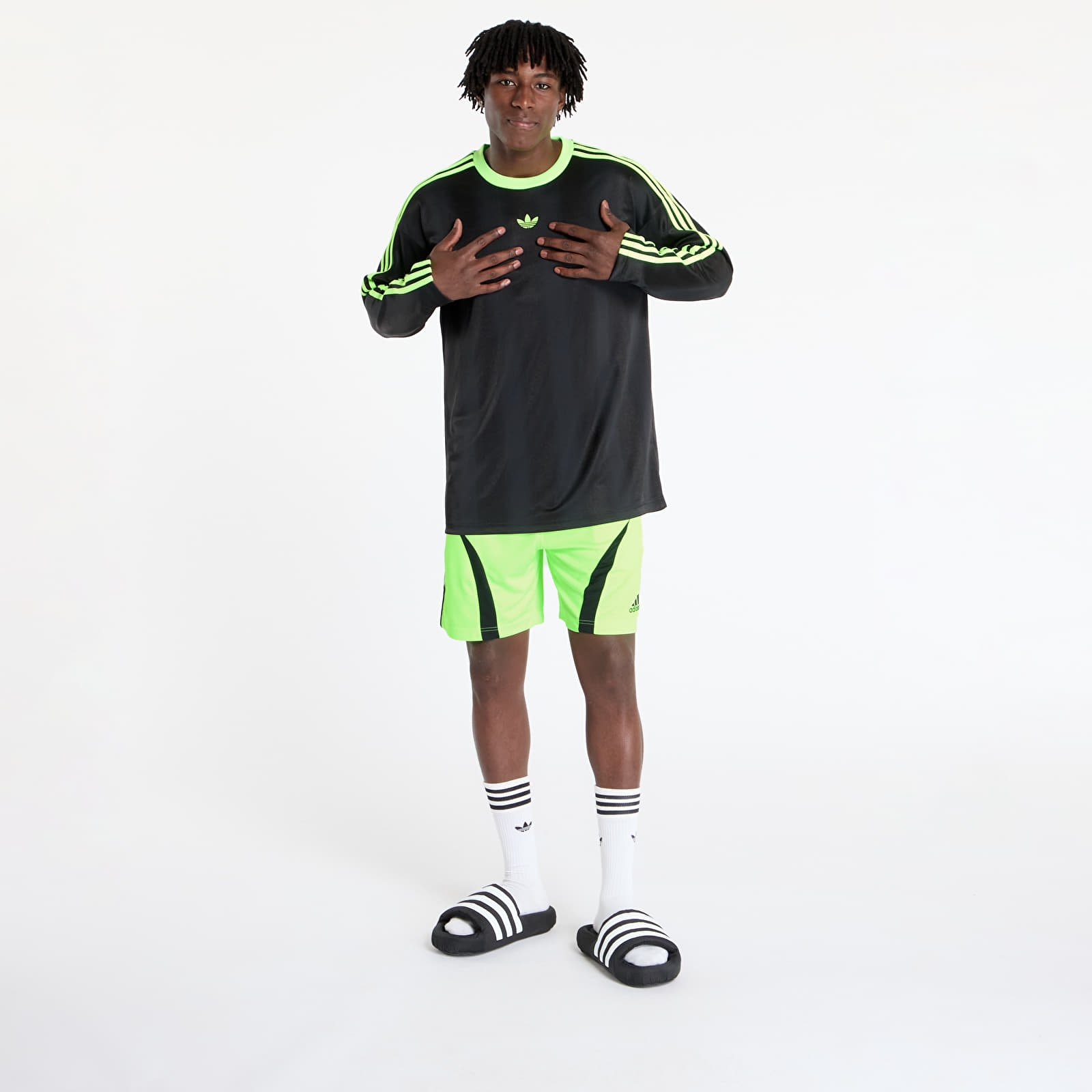 T-Shirts adidas Jacquard Longsleeve Jersey Black/ Siggnr