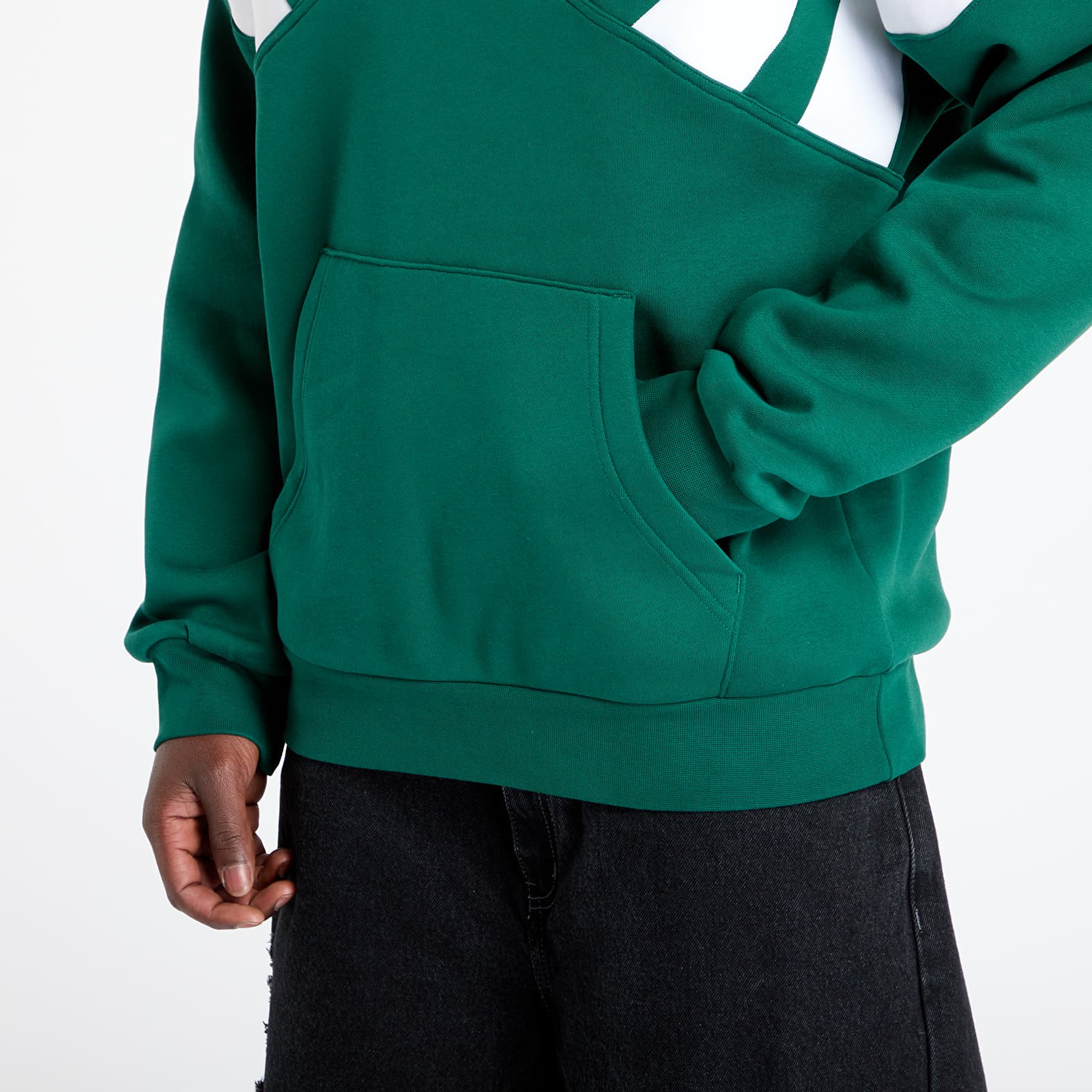 Mikinas ar kapuci un sporta krekli adidas Archive Cut Line Sweatshirt Collegiate Green/ White/ Semi Lucid Fuchsia