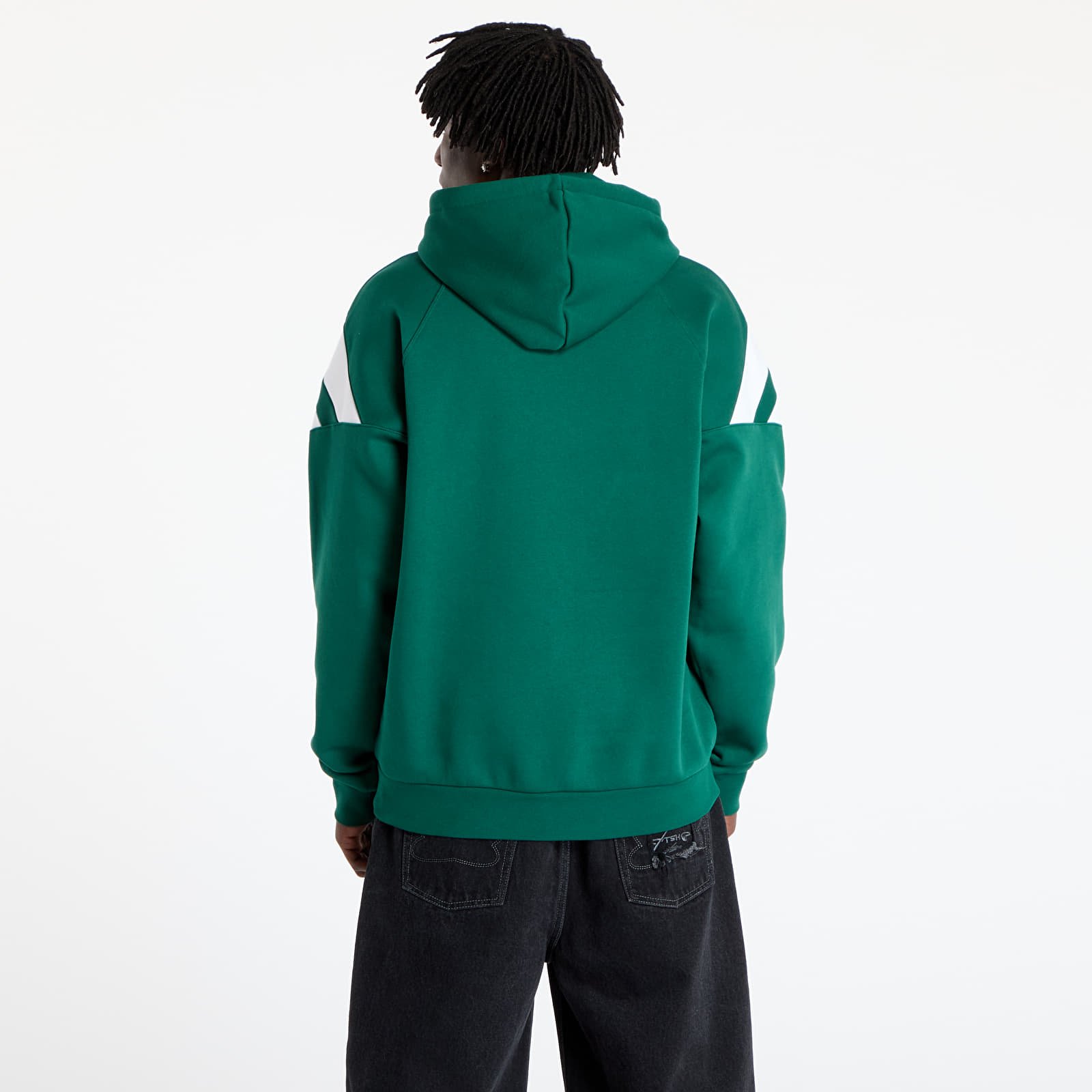 Mikinas ar kapuci un sporta krekli adidas Archive Cut Line Sweatshirt Collegiate Green/ White/ Semi Lucid Fuchsia