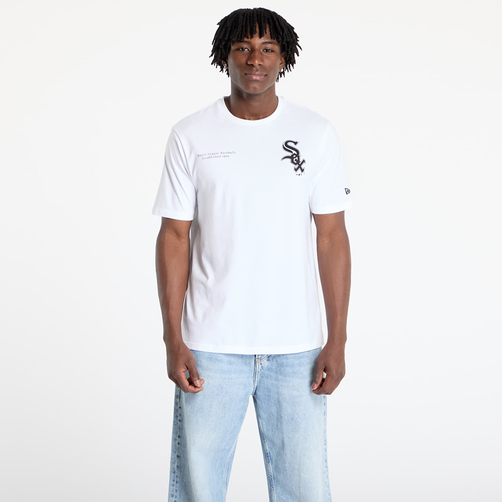 Meeste T-särgid New Era Chicago White Sox Arch Graphic Regular Tee UNISEX White