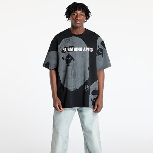 Тениска A BATHING APE Water Print Ape Head Relaxed Fit Tee UNISEX Black