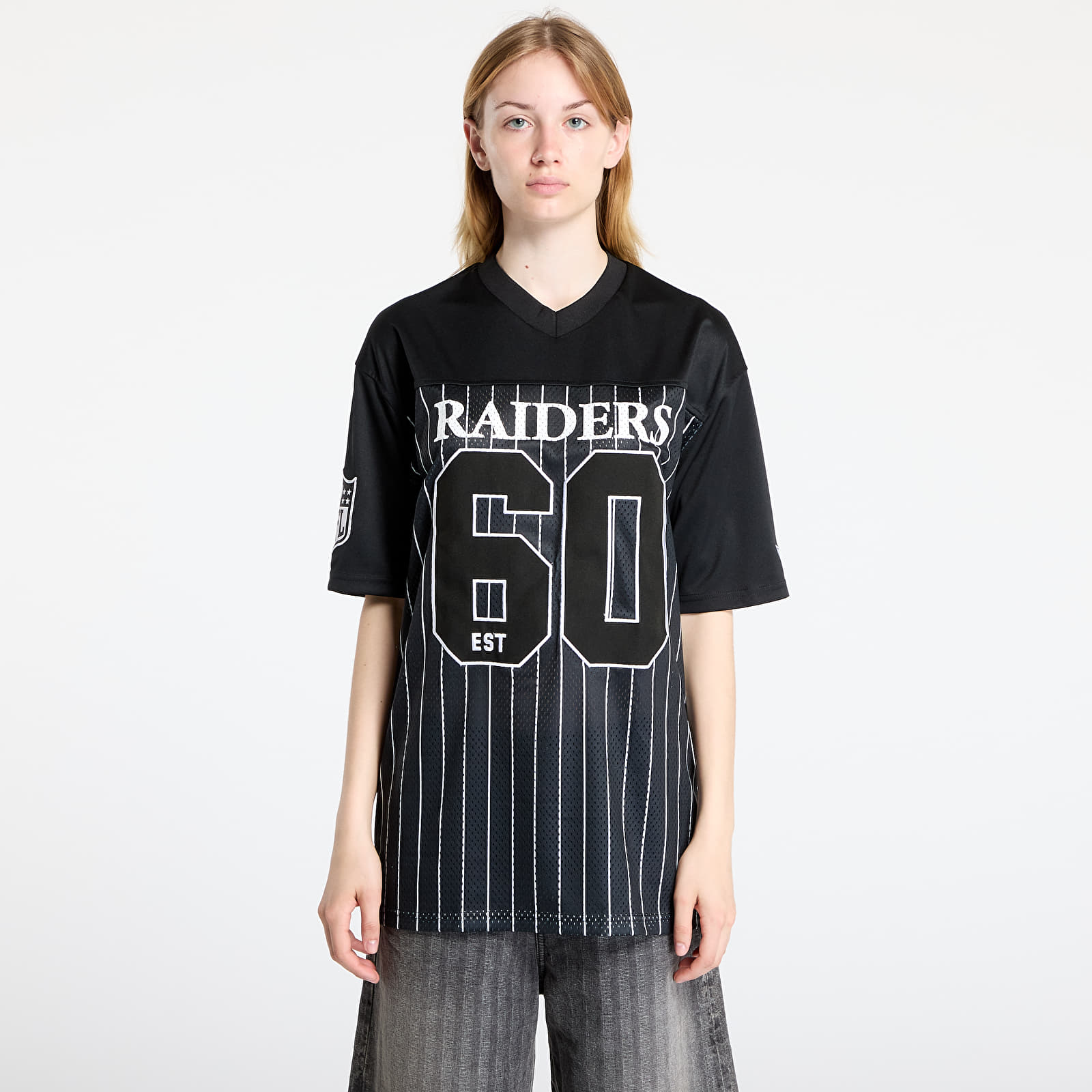 Фланелки New Era Las Vegas Raiders NFL Pinstripe Jersey UNISEX Black