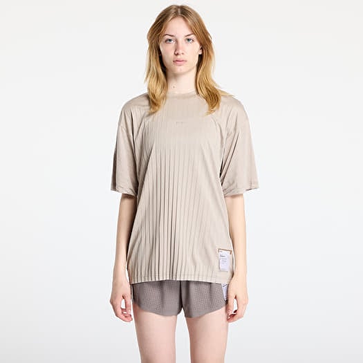 Póló Satisfy AuraLite Pleated T-Shirt UNISEX Mineral Dune