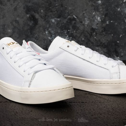 Adidas court vantage trainers white vapour pink hot sale