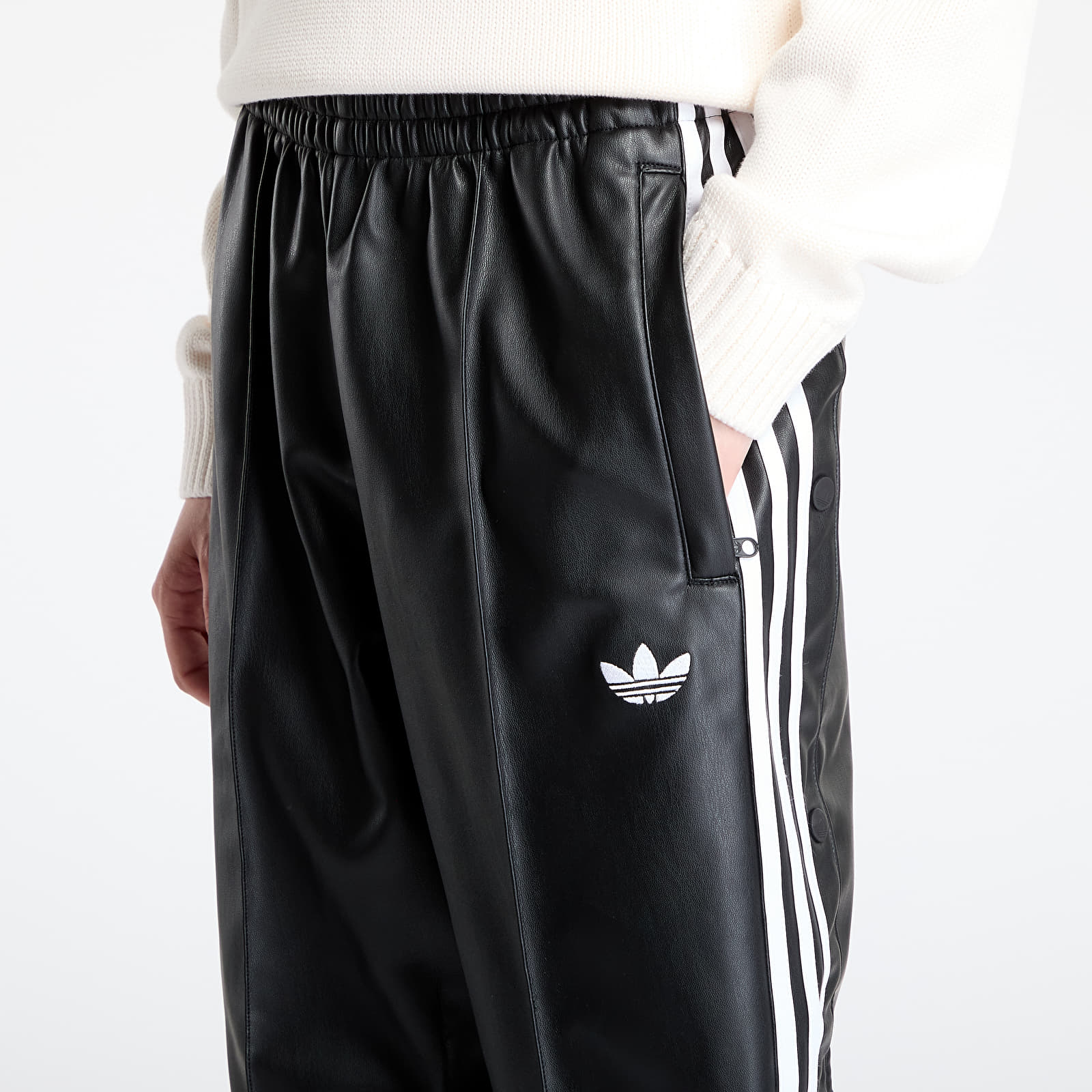 Bikses adidas x Jeremy Scott Faux Leather Wide Joggers UNISEX Black