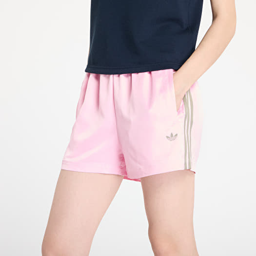 【ADIDAS】Pinstripe Satin Short Pants - Pink / KD2282 adidas Soccer Summer Satin Pin Womens Shorts Pink White