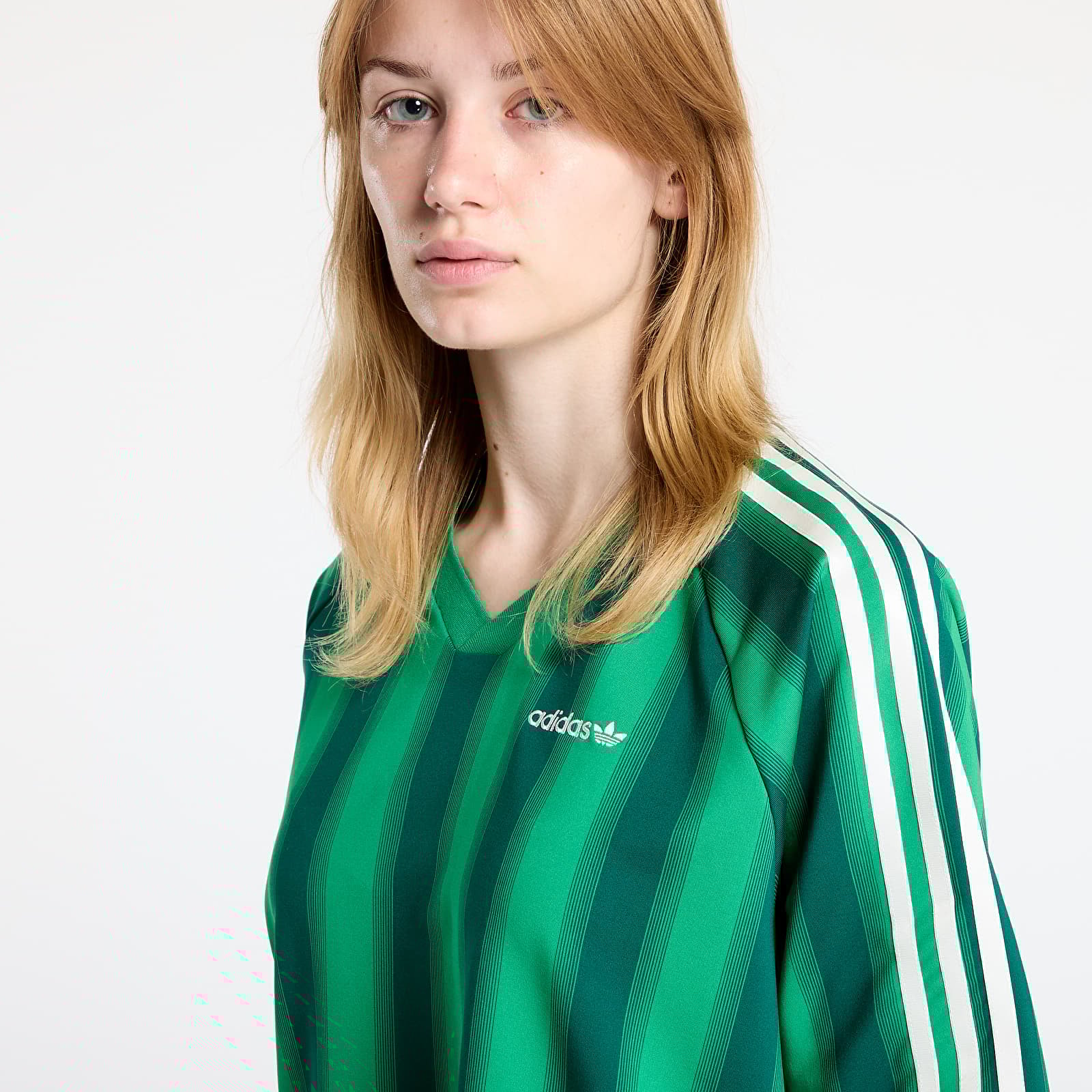 Pólók adidas Loose Linear T-Shirt Green
