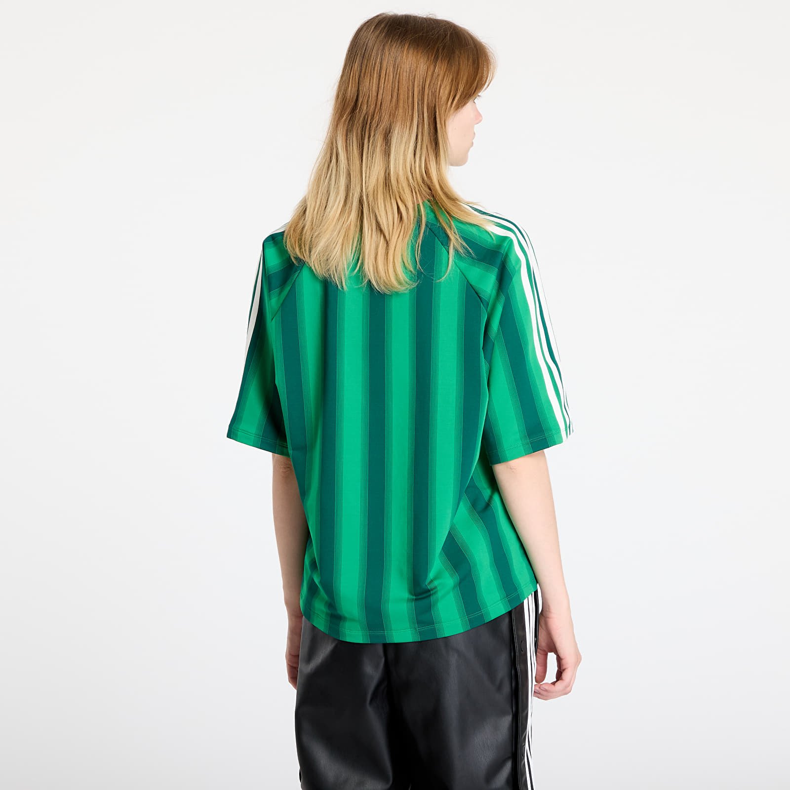 Pólók adidas Loose Linear T-Shirt Green