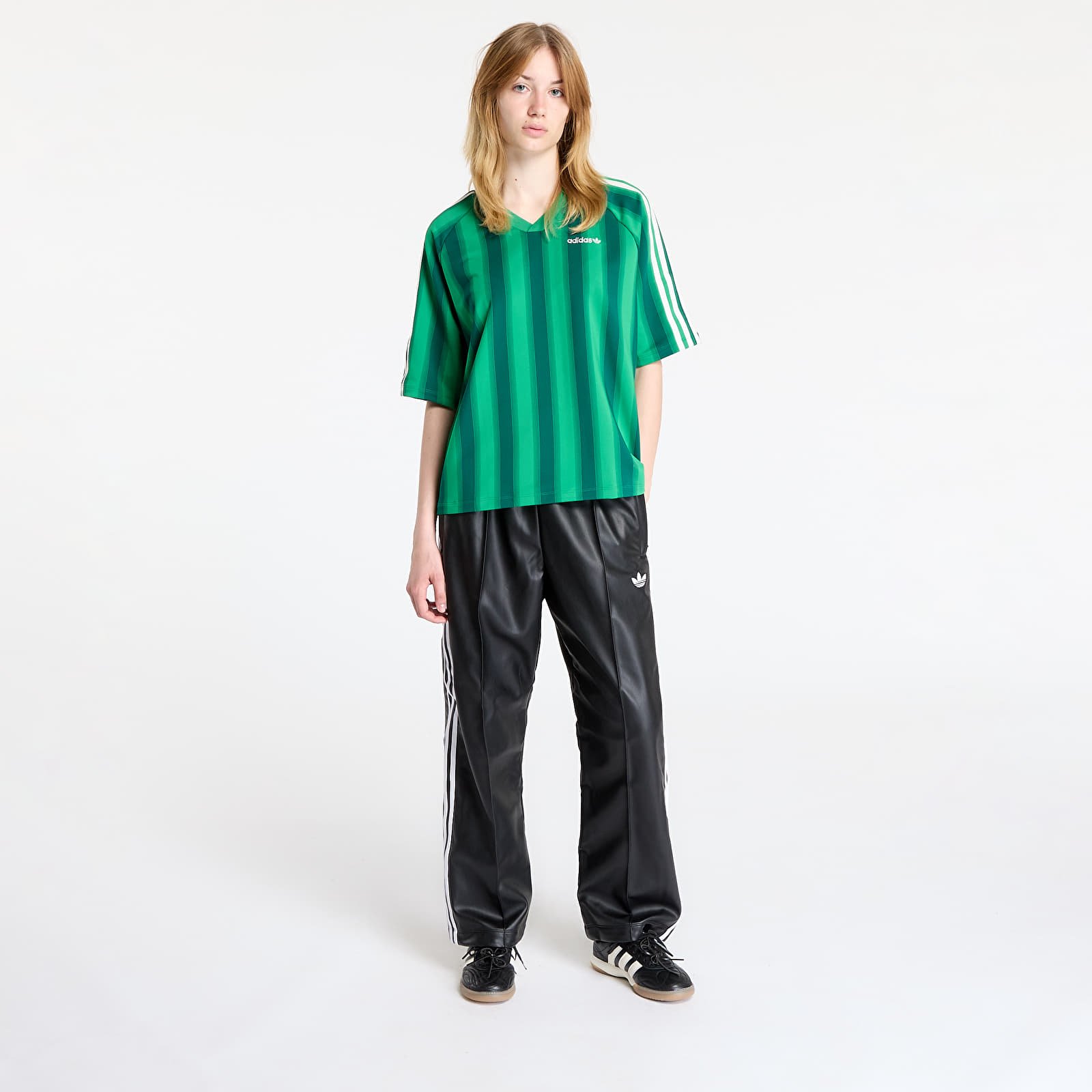 Pólók adidas Loose Linear T-Shirt Green