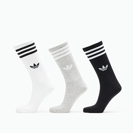 adidas 3S High Cr S 3-Pack White/ Medium Grey Heather/ Black