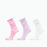 adidas Tie Dye Crew Socks 3-Pack Bliss Pink