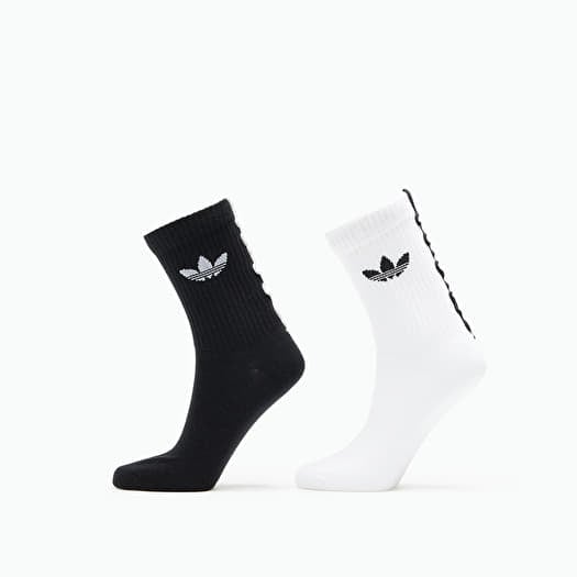 adidas Ruffle Crew Socks 2-Pack White/ Black/ Blue