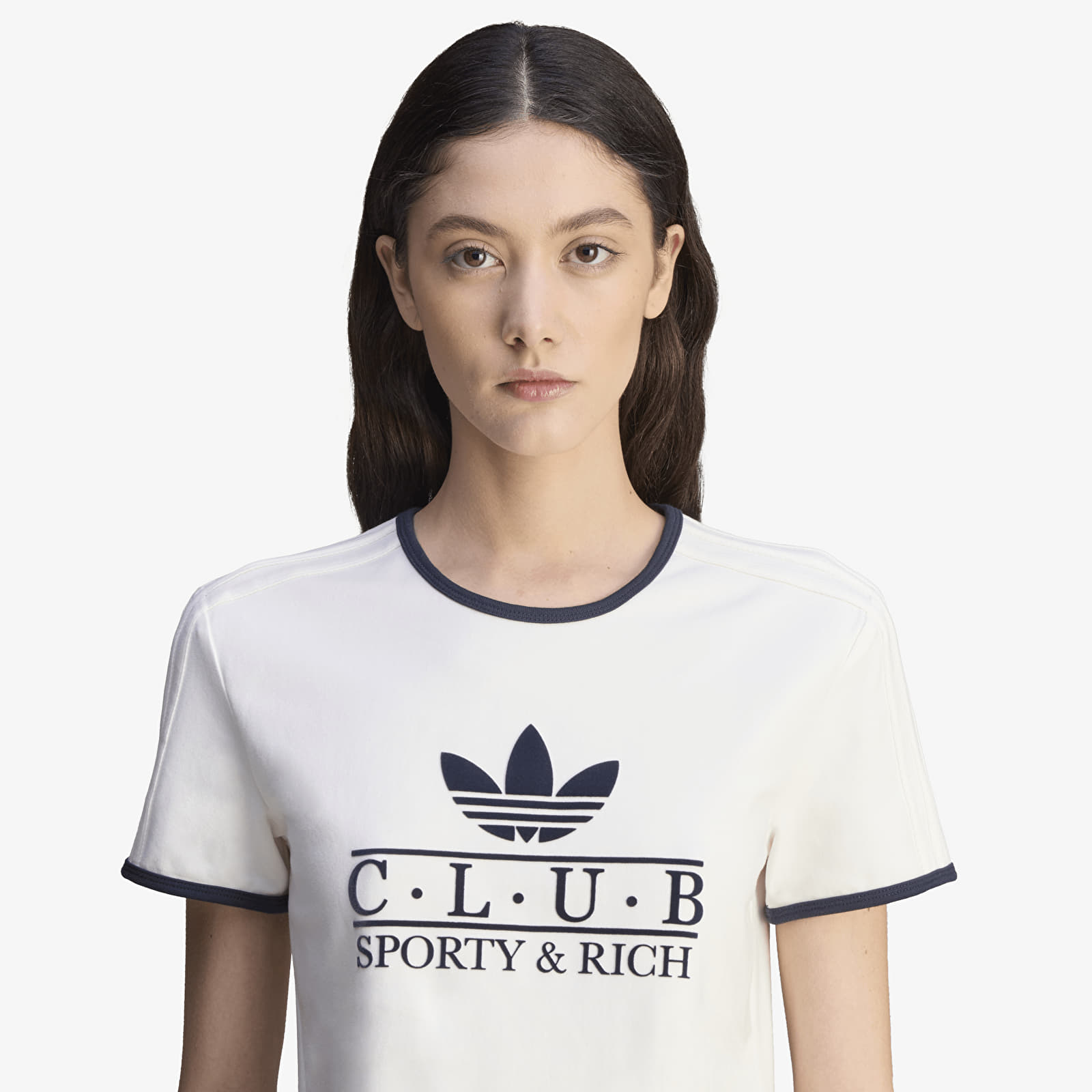 Pólók adidas x Sporty & Rich T-Shirt White/ Core White/ Night Navy