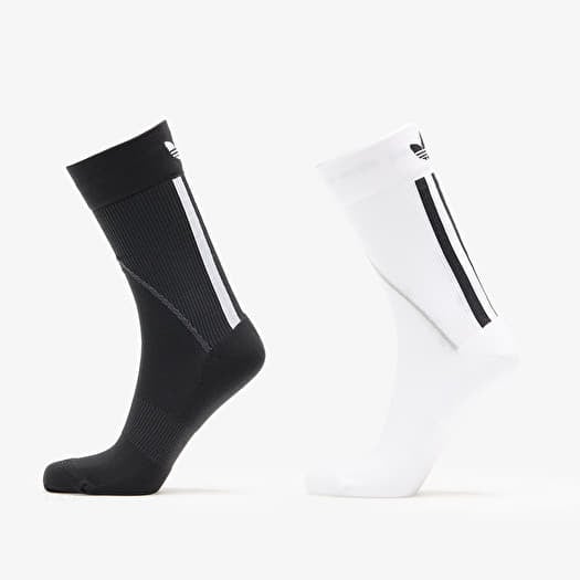 adidas Techy Crew Socks 2-Pack White/ Black