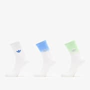 adidas Ombre Crew Socks 3-Pack White/ Pulse Lime