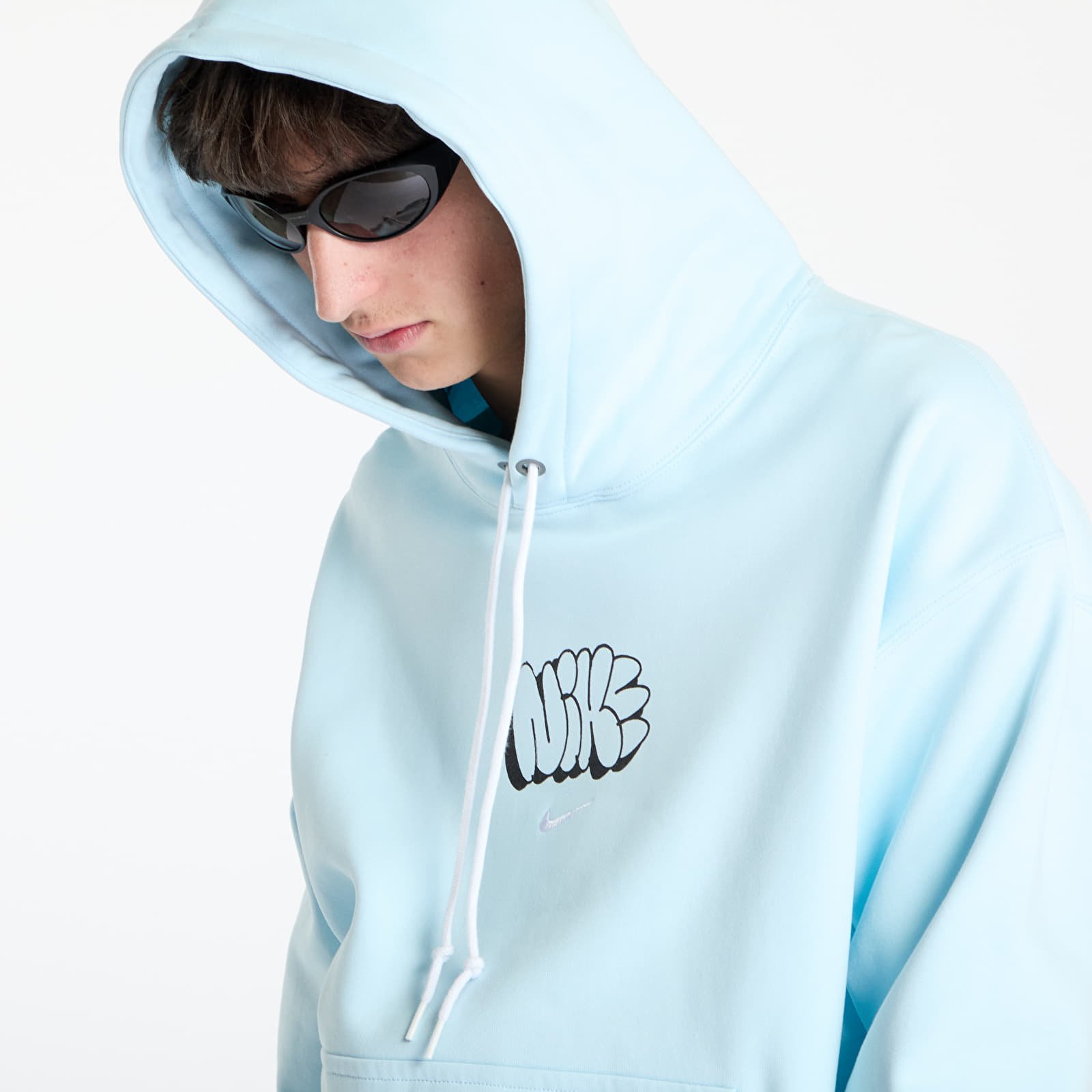 Mikinas ar kapuci un sporta krekli Nike Solo Swoosh Men's Fleece Hoodie Glacier Blue