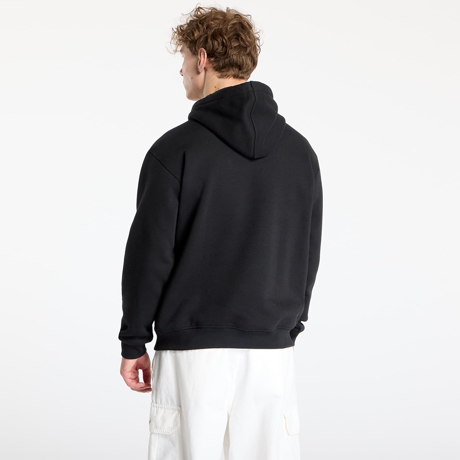 Sudaderas con capucha para hombre adidas Trefoil Essentials Loose Hoodie Black/ Black/ Black