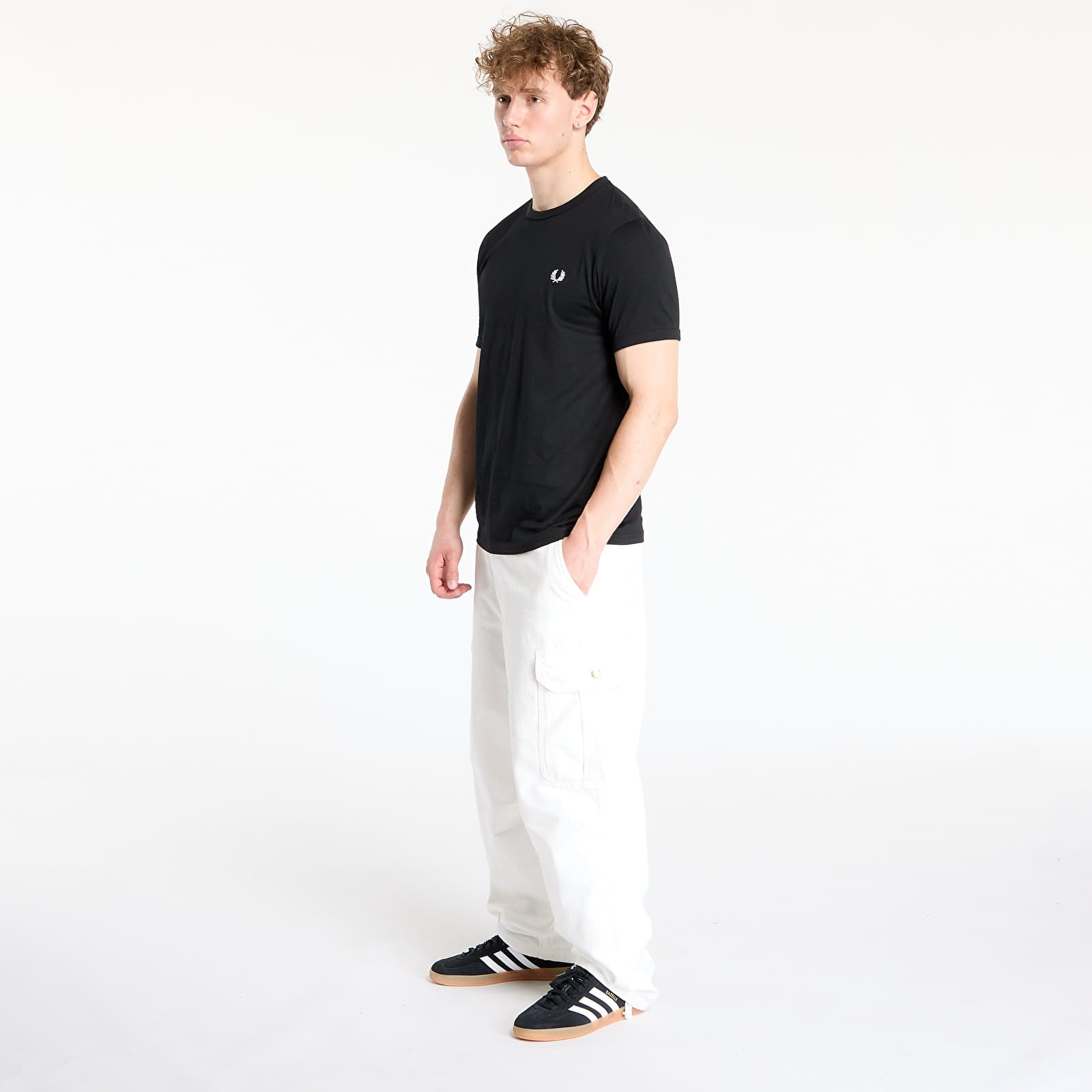 Camisetas FRED PERRY Ringer Tee Black