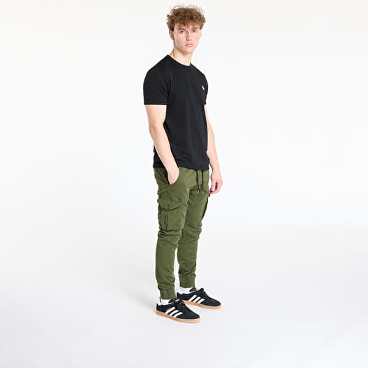 Alpha Industries Organics EMB Pantalone da Ginnastica Regular da Uomo Organic Black