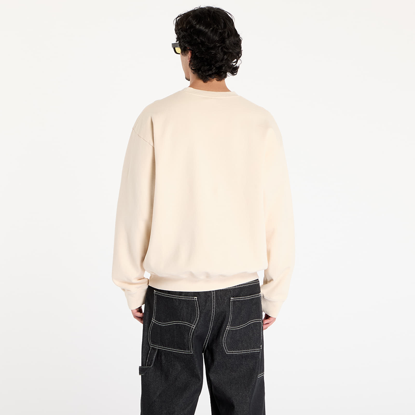 Mikiny Sporty & Rich H&W Crest Crewneck Cream