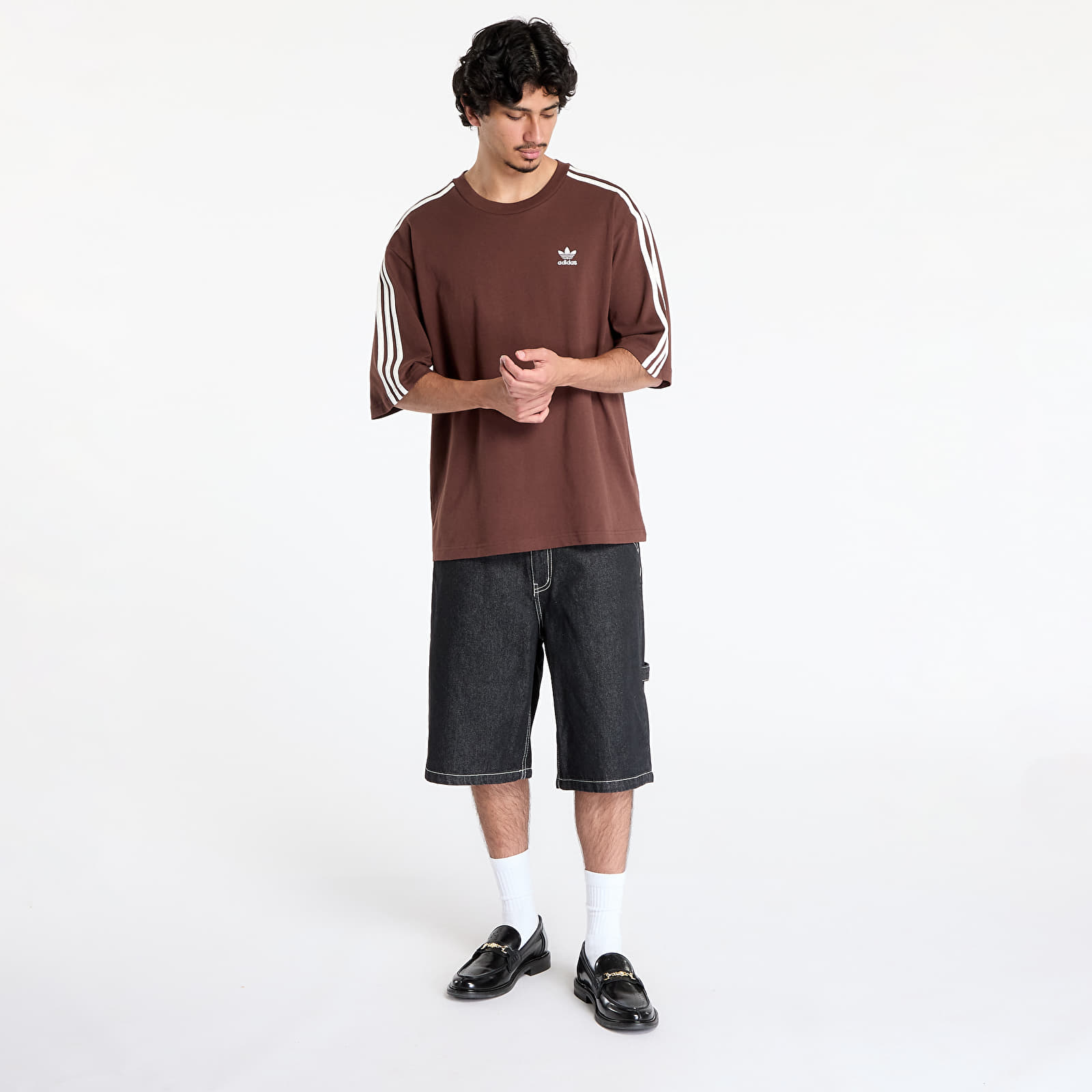 T-shirts adidas Adicolor Oversized T-Shirt Auburn/ Off White