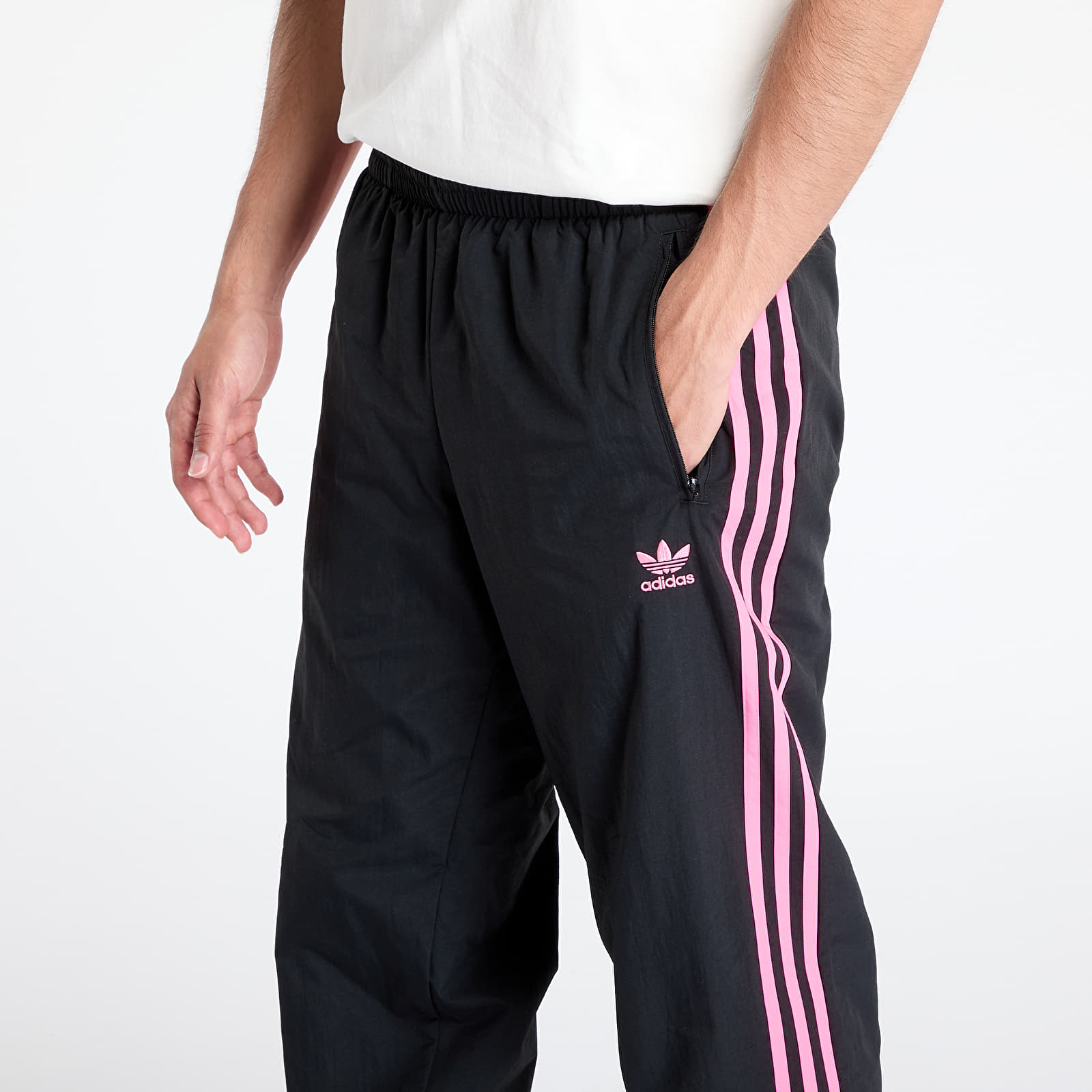 Nadrágok adidas Adicolor Woven Firebird Track Tracksuit Bottoms Black/ Lucid Pink
