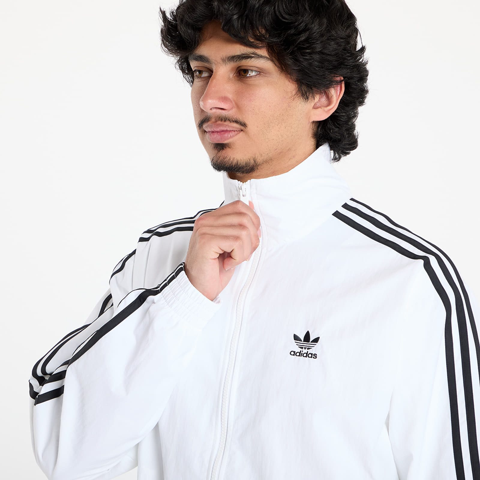 Kabátok adidas Adicolor Woven Firebird Track Top White/ Black