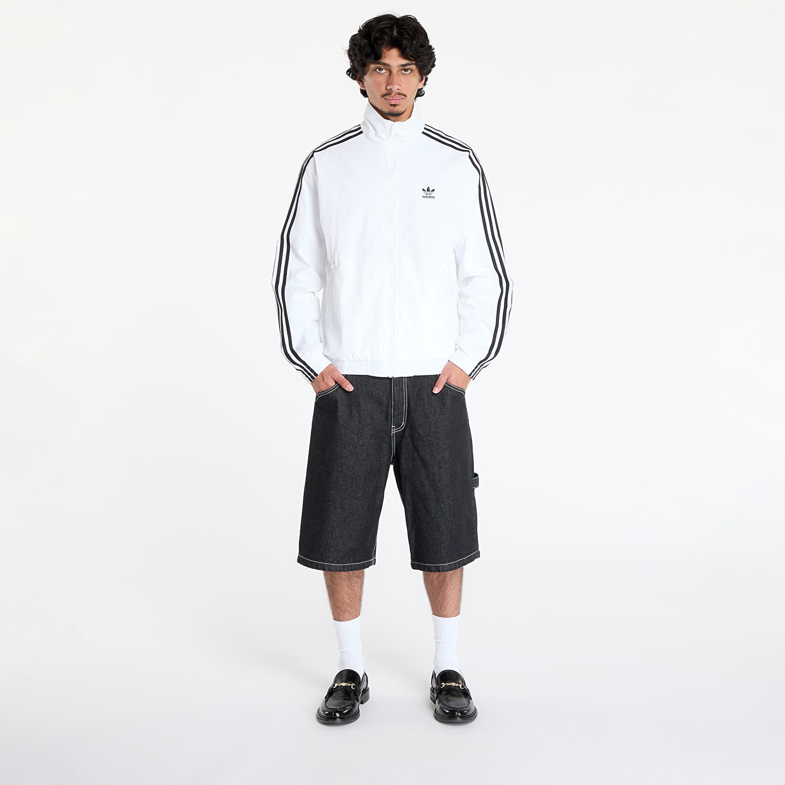 Kabátok adidas Adicolor Woven Firebird Track Top White/ Black