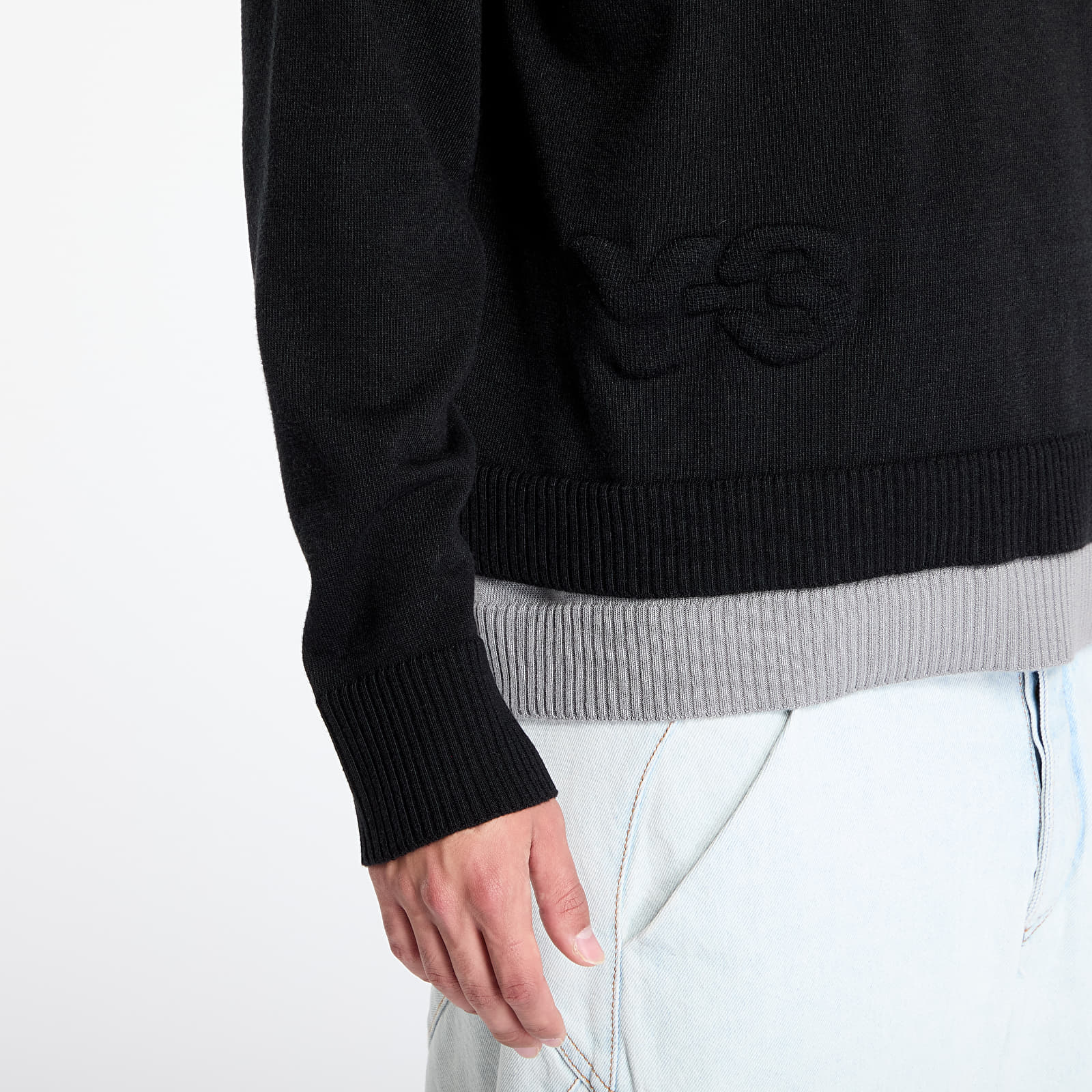 Džemperi Y-3 Logo Knit Crew Sweatshirt UNISEX Black