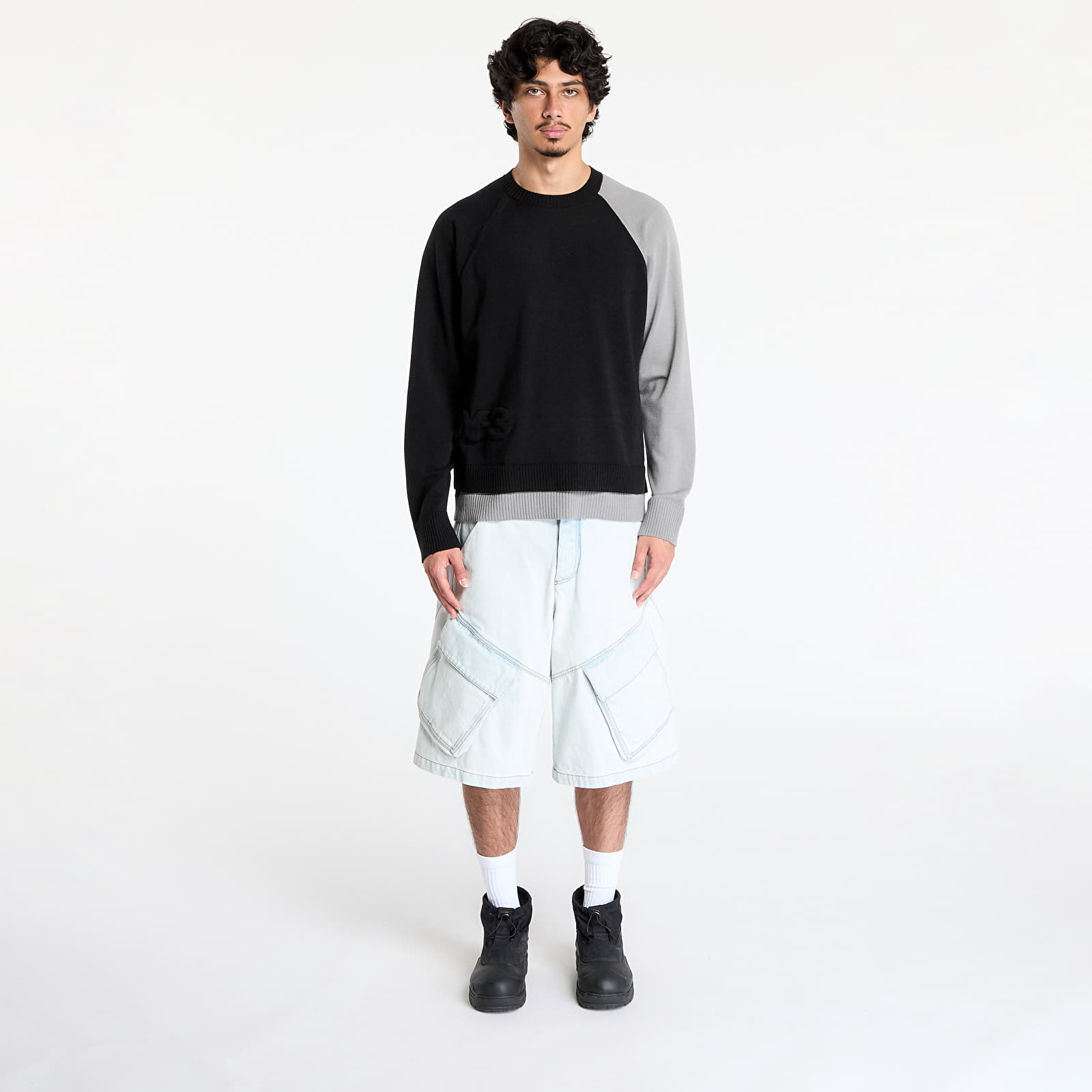 Džemperi Y-3 Logo Knit Crew Sweatshirt UNISEX Black