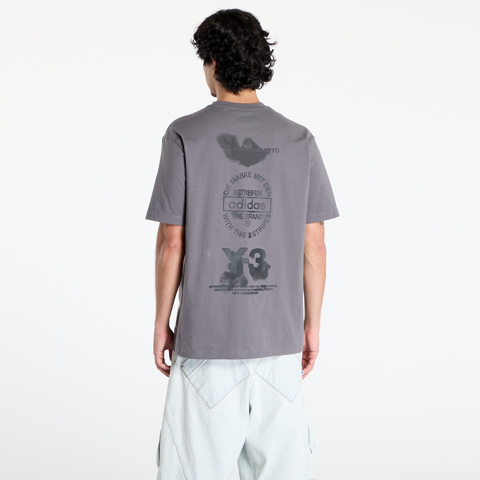 T-krekli Y-3 Graphic Short Sleeve T-Shirt UNISEX Granite