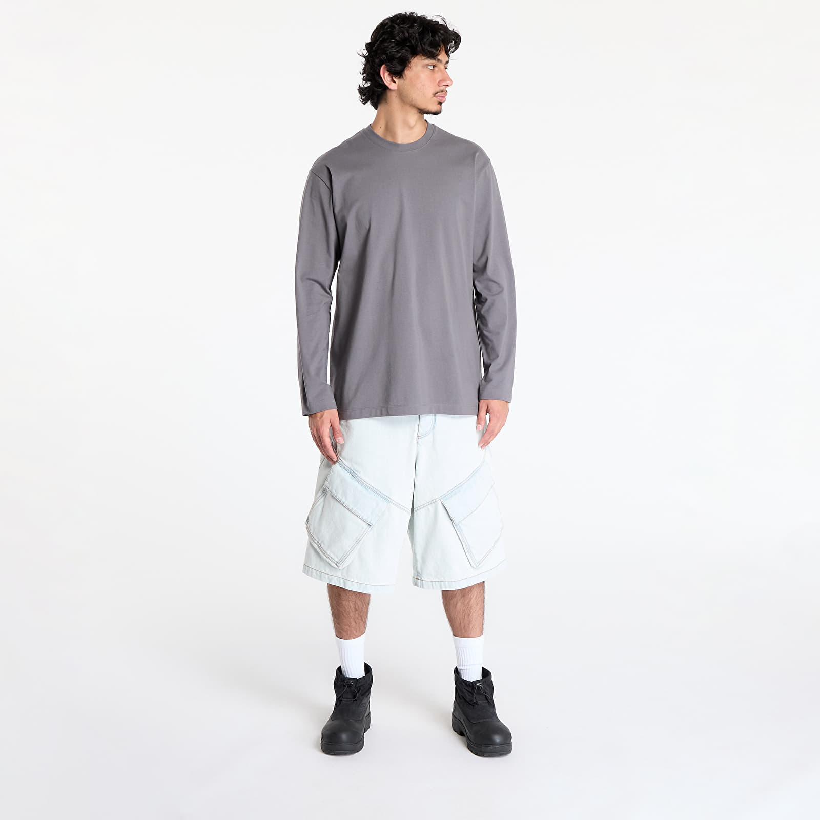 T-krekli Y-3 Graphic Long Sleeve Top UNISEX Granite