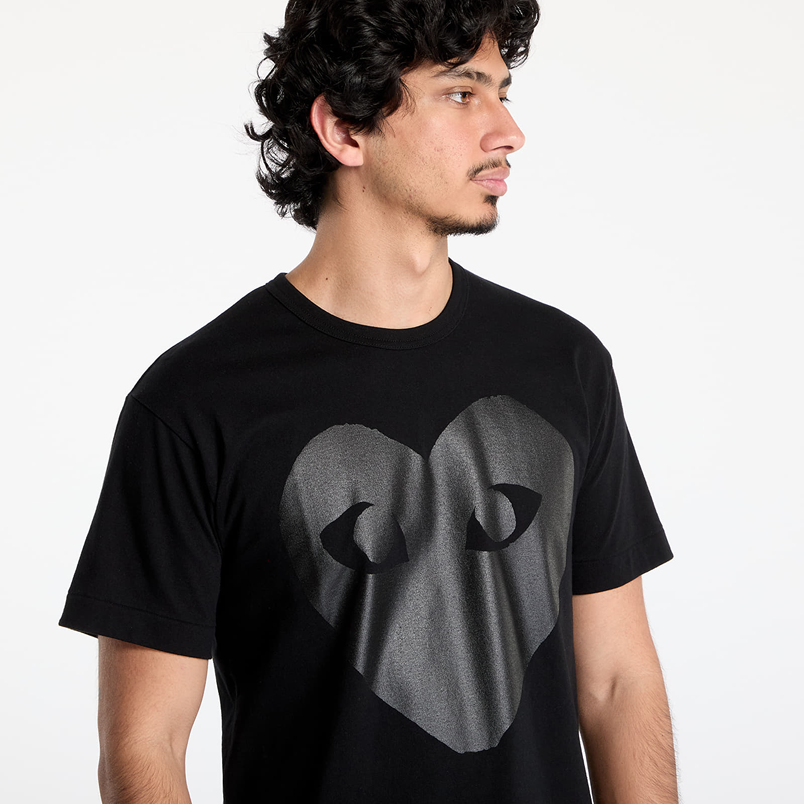 T-shirts Comme des Garçons PLAY Logo Print Knit T-Shirt UNISEX Black