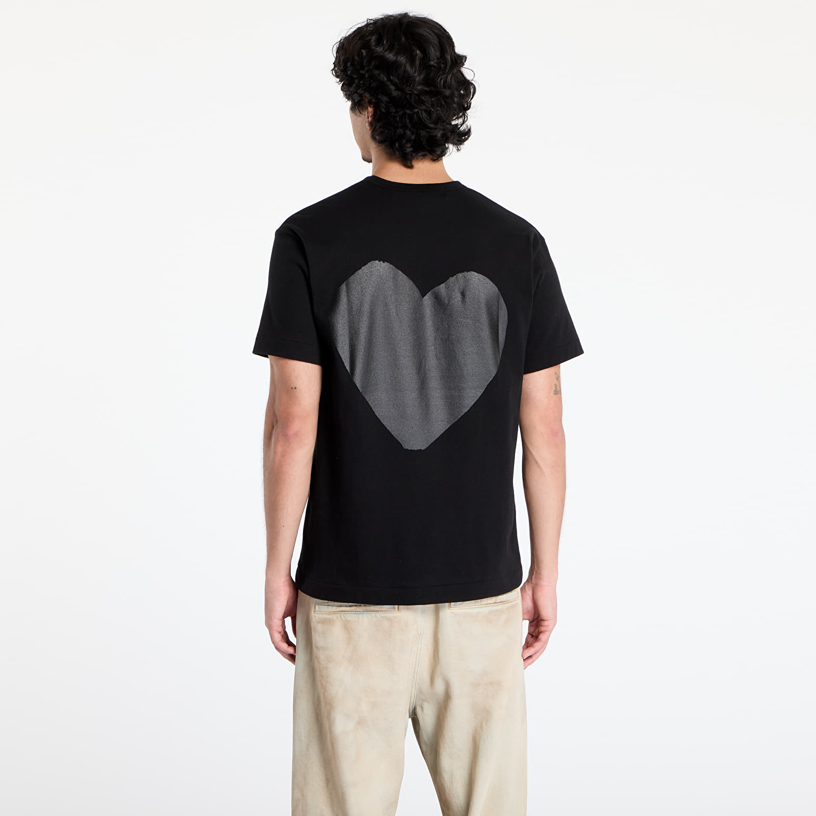 T-shirts Comme des Garçons PLAY Logo Print Knit T-Shirt UNISEX Black