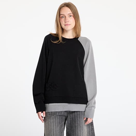 Pulóver Y-3 Logo Knit Crew Sweatshirt UNISEX Black
