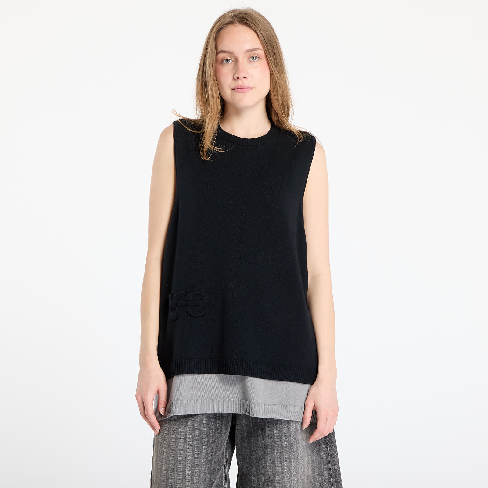 Vest Y-3 Logo Knit Vest UNISEX Black M